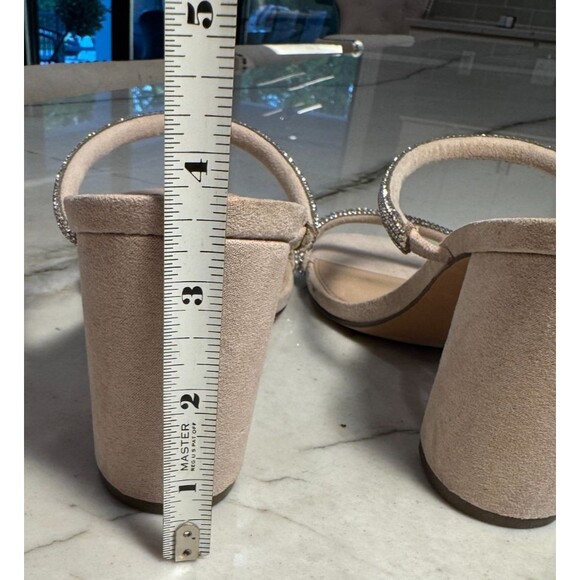 Madden Girl Womens Tilly Dress Sandals SZ 9.5M Block Heels Rhinestones Strap - Picture 7 of 8